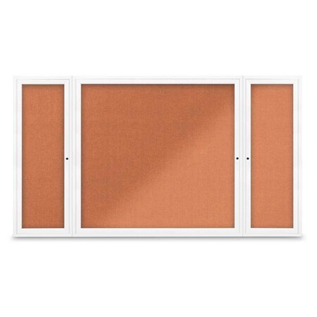 United Visual Products Indoor Enclosed Combo Board, 48"x36", Gold Frame/Black Porcelain & Surf UVCB4836G-BLKPORC-SURF